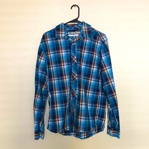Large Cinch Plaid Button Down Shirt